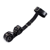 SM Leather backhand back handcuffs up and down bind